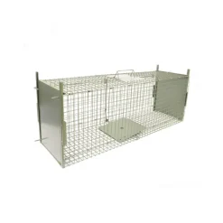 Boîte à fauves pliable 2 entrées maille carrée 100x25x30cm