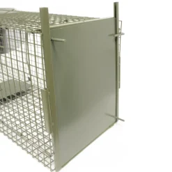 Boîte à fauves pliable 2 entrées maille carrée 100x25x30cm
