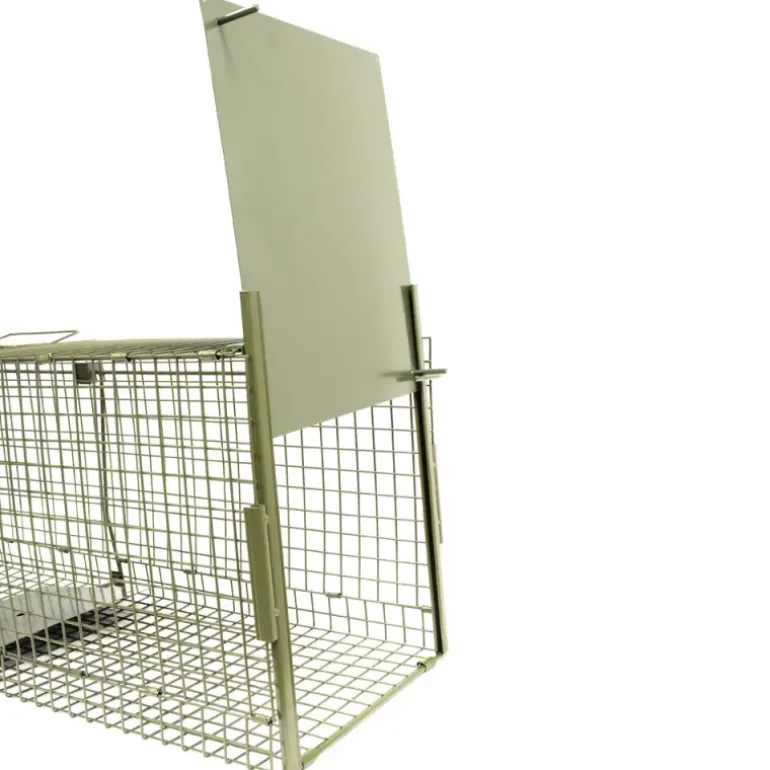 Boîte à fauves pliable 2 entrées maille carrée 100x25x30cm