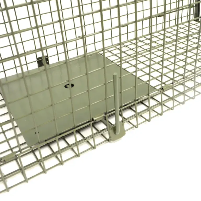 Boîte à fauves pliable 2 entrées maille carrée 100x30x35cm