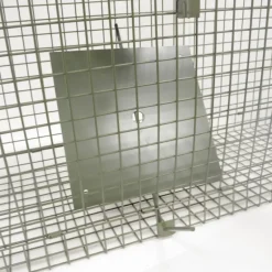 Boîte à fauves pliable 2 entrées maille carrée 100x30x35cm