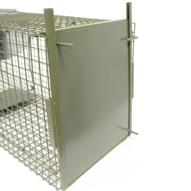 Boîte à fauves pliable 2 entrées maille carrée 100x30x35cm