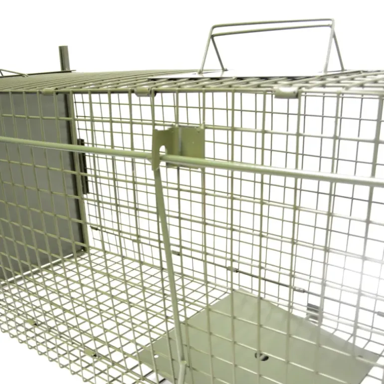 Boîte à fauves pliable 2 entrées maille carrée 100x30x35cm