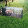 Boîte à fauves pliable 2 entrées maille carrée 160x55x50cm