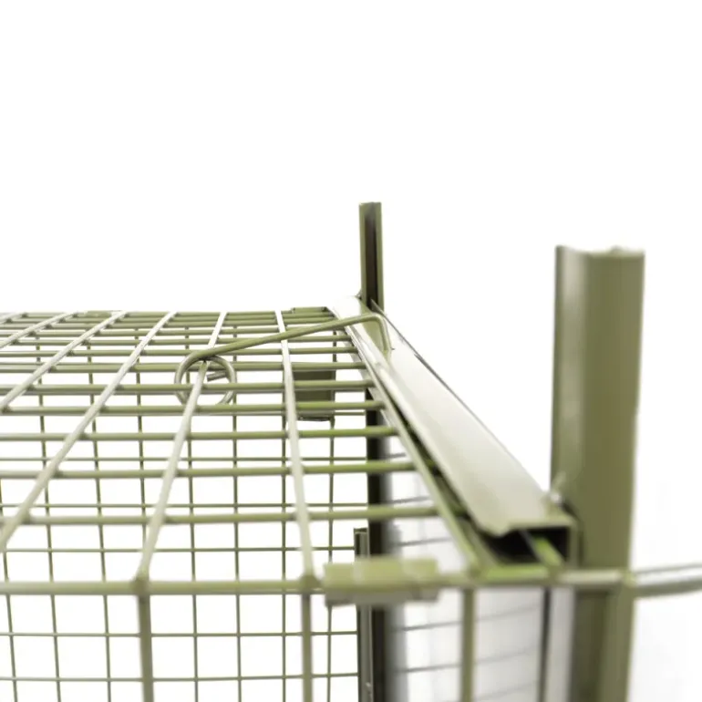 Boîte à fauves pliable 2 entrées maille carrée 160x55x50cm