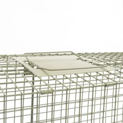 Boîte à fauves pliable 2 entrées maille carrée 160x55x50cm