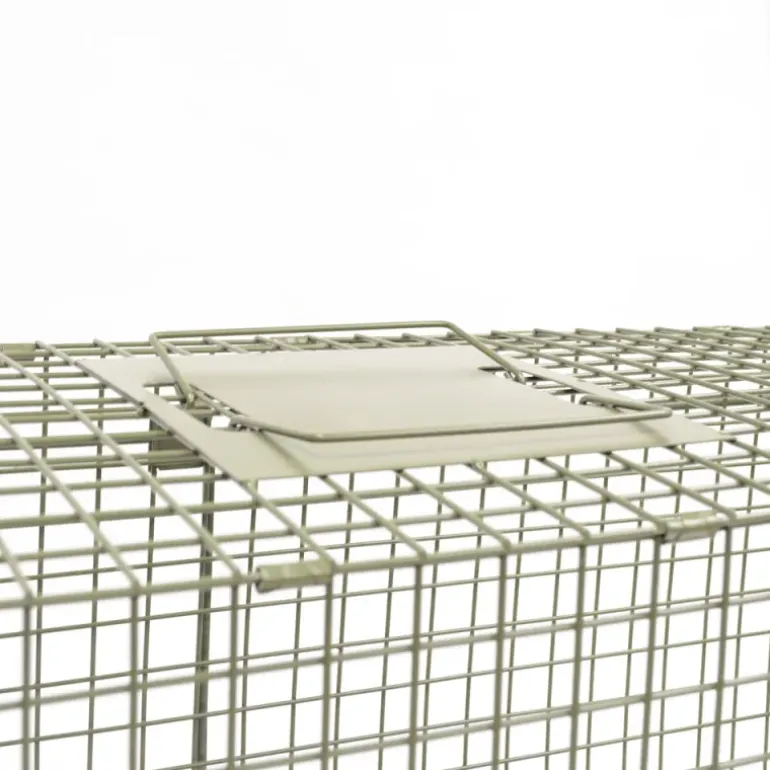 Boîte à fauves pliable 2 entrées maille carrée 160x55x50cm
