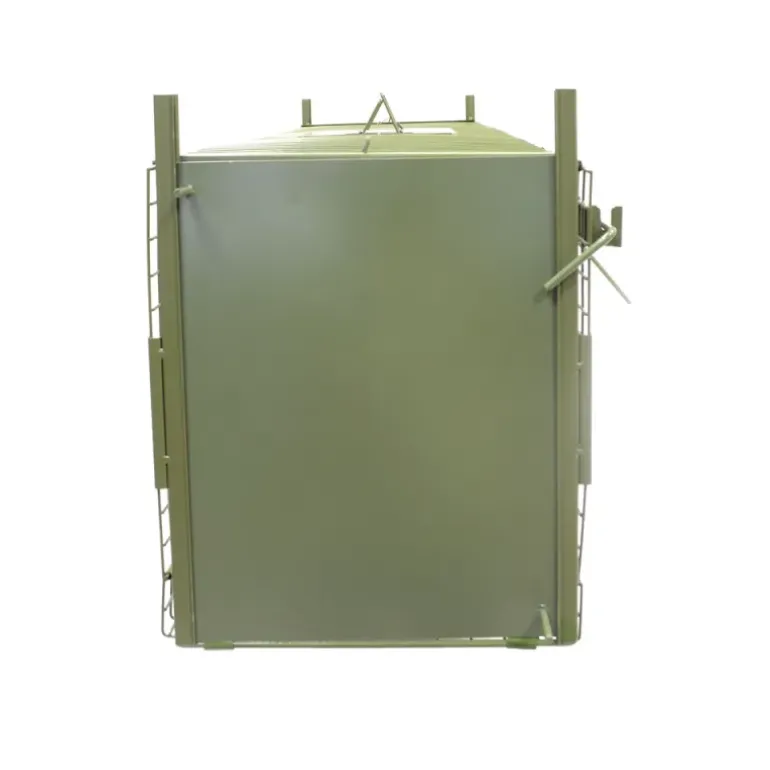 Boîte à fauves pliable 2 entrées maille carrée 160x55x50cm