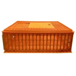 Boîte de Transport pour Volailles en Polyéthylène Haute Densité - 74x54x27 cm Orange