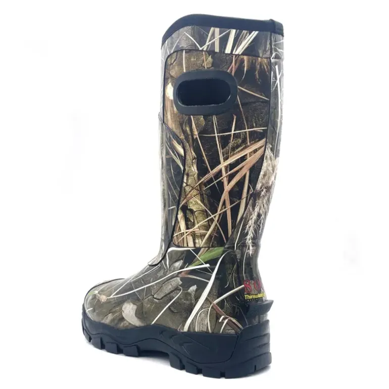 Bottes camo roseaux caoutchouc Thinsulate avec poignées