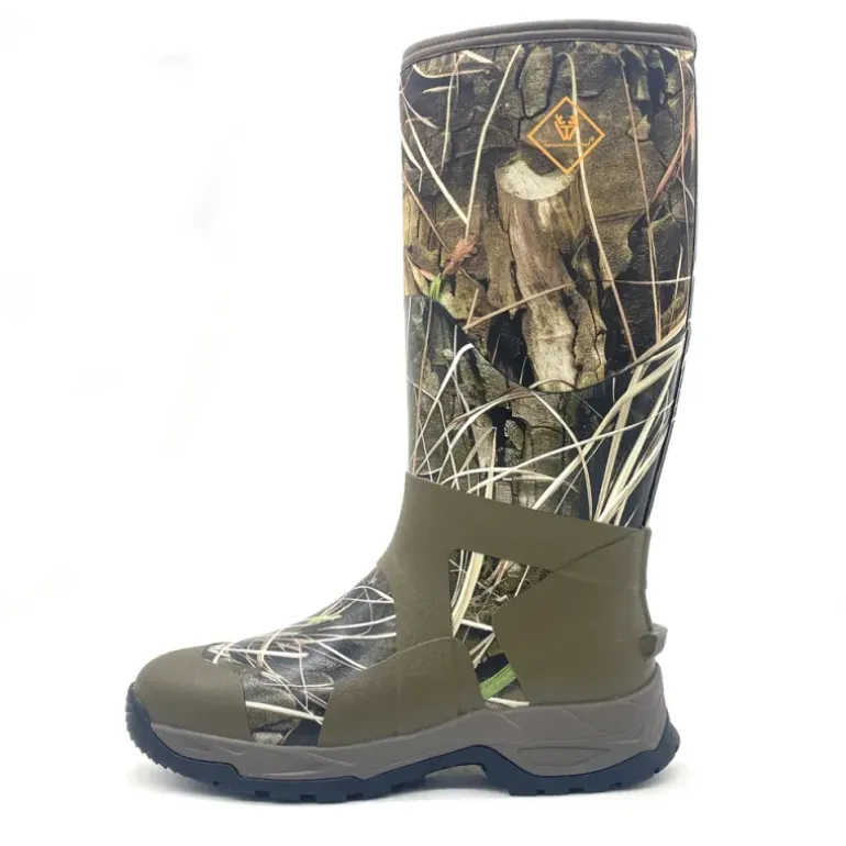 Bottes camo roseaux caoutchouc doublure jersey 5mm