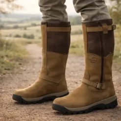 Bottes chasse Iceland Gore-Tex cuir marron fourrées