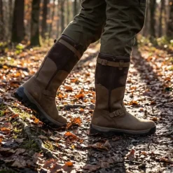 Bottes chasse Iceland Gore-Tex cuir marron fourrées