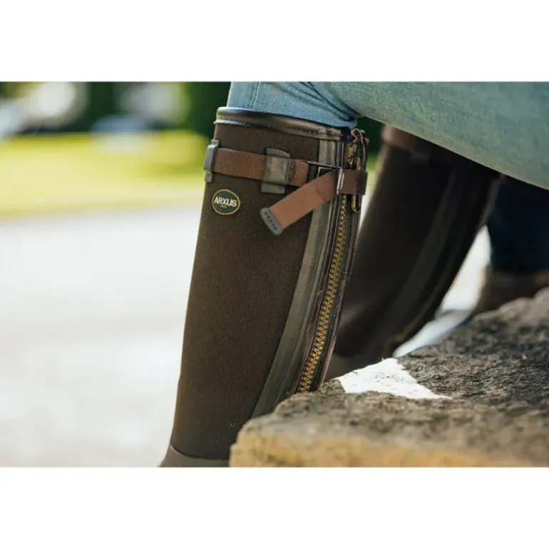 Bottes Primo Country Zip textile rip-stop Marron Foncé 40 à 46