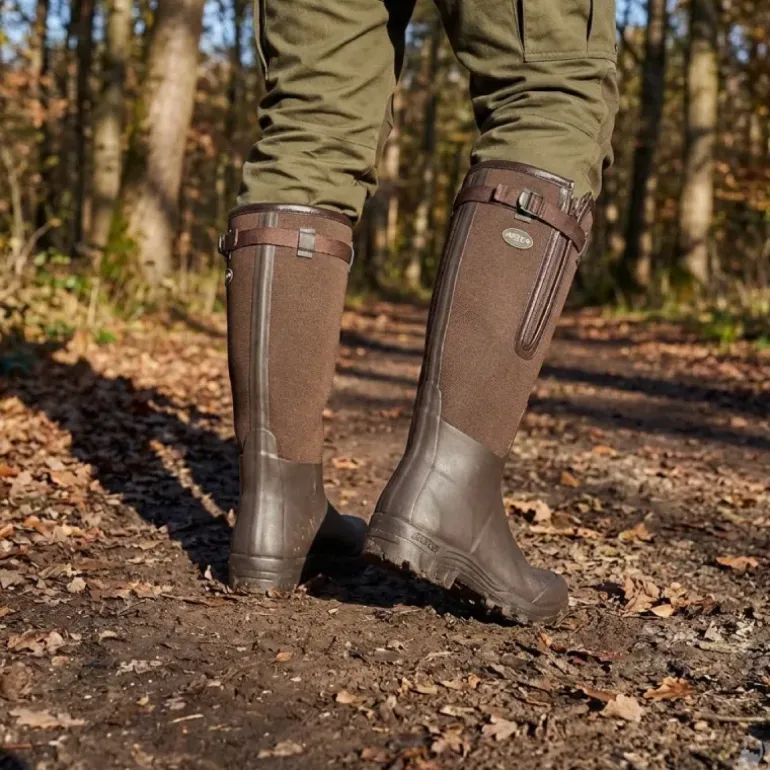 Bottes Primo Country Zip textile rip-stop Marron Foncé 40 à 46