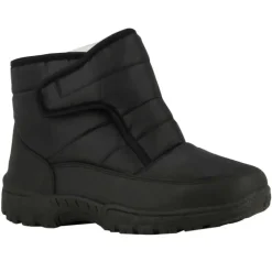 Bottines femme noires fourrées à scratch du 36 au 41