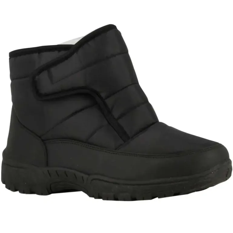 Bottines femme noires fourrées à scratch du 36 au 41