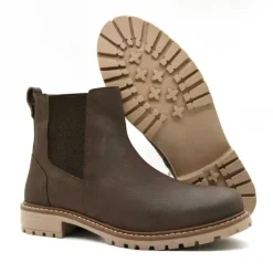 Bottines Touk Cuir Zip marron 40 à 46