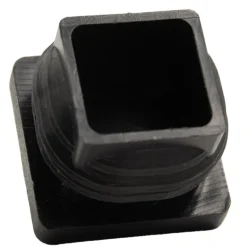 Bouchon rectangulaire 25x25x1/2 noir