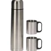 Bouteille isolante acier inox 1L 8x31,7cm + 2 tasses 180ml