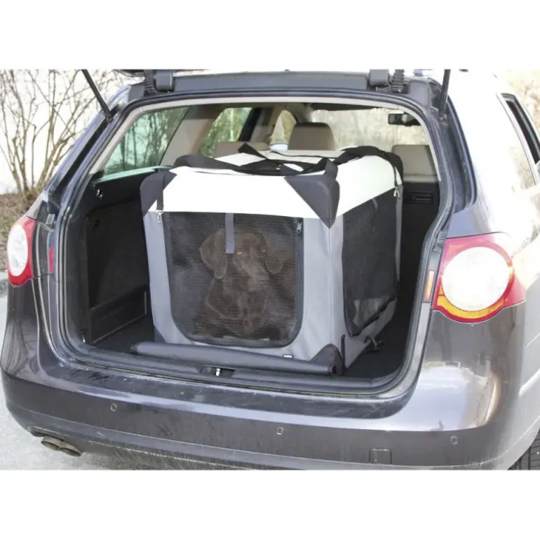 Box de transport chien démontable en toile 81x58 cm