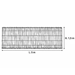 Brande de bruyère naturelle Largeur 5 m Hauteur 1.5 m