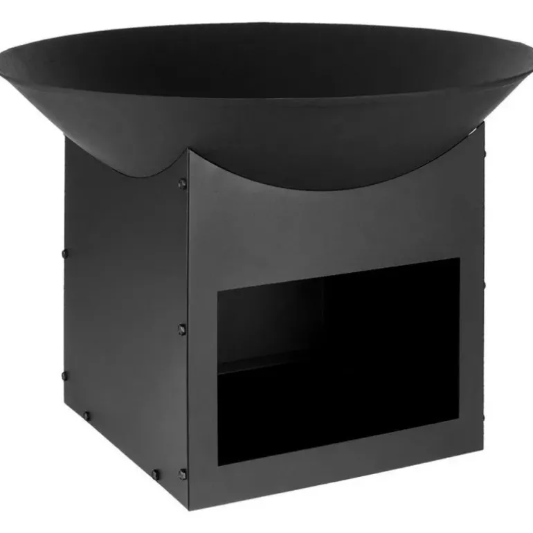 Brasero métal noir sur support Ø 57cm