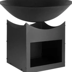 Brasero métal noir sur support Ø 57cm