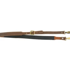 Bretelle avec renfort épaule mousqueton cuir de vachette 90-95cm