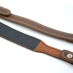 Bretelle avec renfort épaule mousqueton cuir de vachette 90-95cm