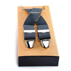 Bretelles homme Hercule 4 pinces gris 120 cm