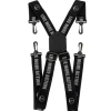 Bretelles élastiquées mousqueton polyamide noir largeur 4cm