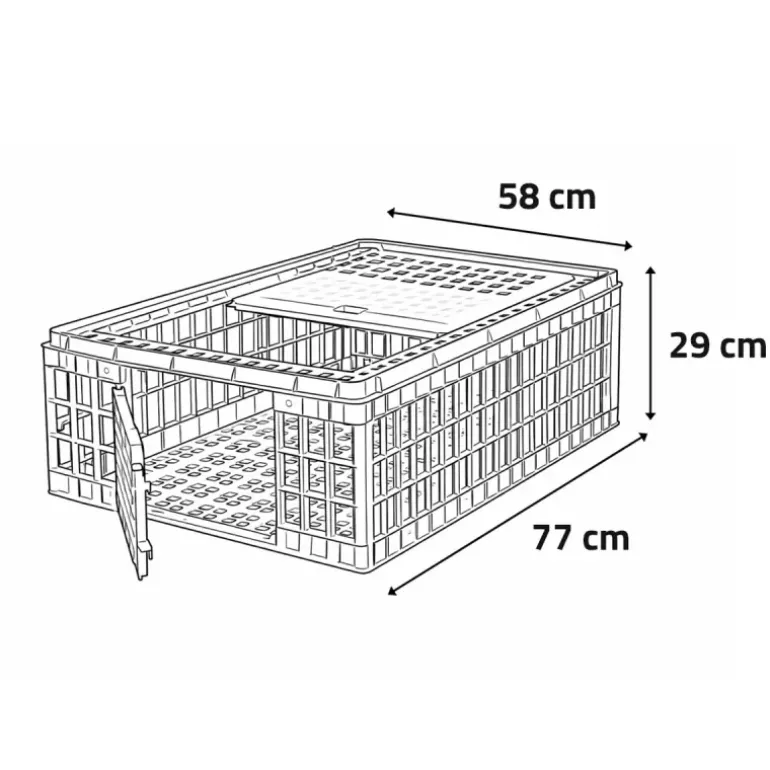 Cage transport démontable volatiles et rongeurs 77x58x29cm