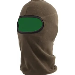 Cagoule confort chaude protection totale doublure polaire verte