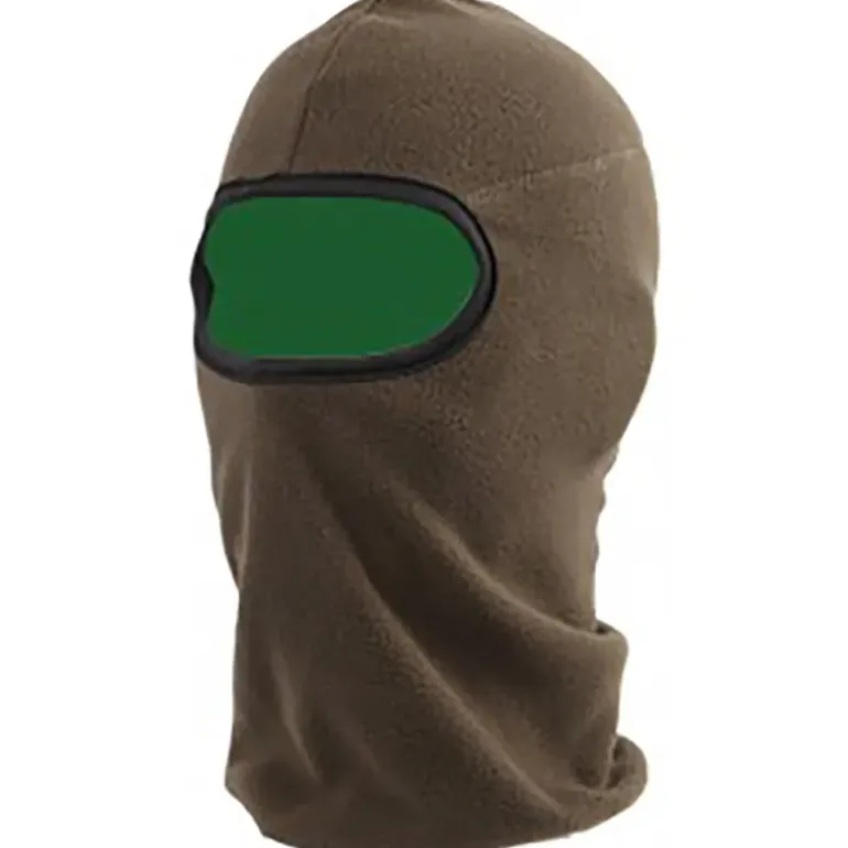 Cagoule confort chaude protection totale doublure polaire verte