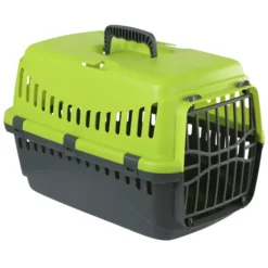 Caisse de transport chat 'Expedion' Vert PVC 45 x 30 x 30 cm