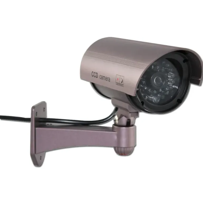 Caméra de surveillance factice voyant LED boitier ABS 8x17cm