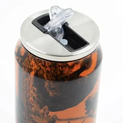 Canette Isotherme 500ml camouflage orange Ø 7cm H19 cm