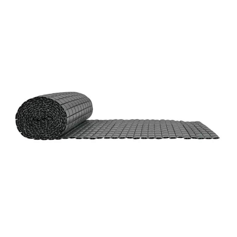 Canisse PVC occultant double face 1x5m gris - Kit complet avec fixation