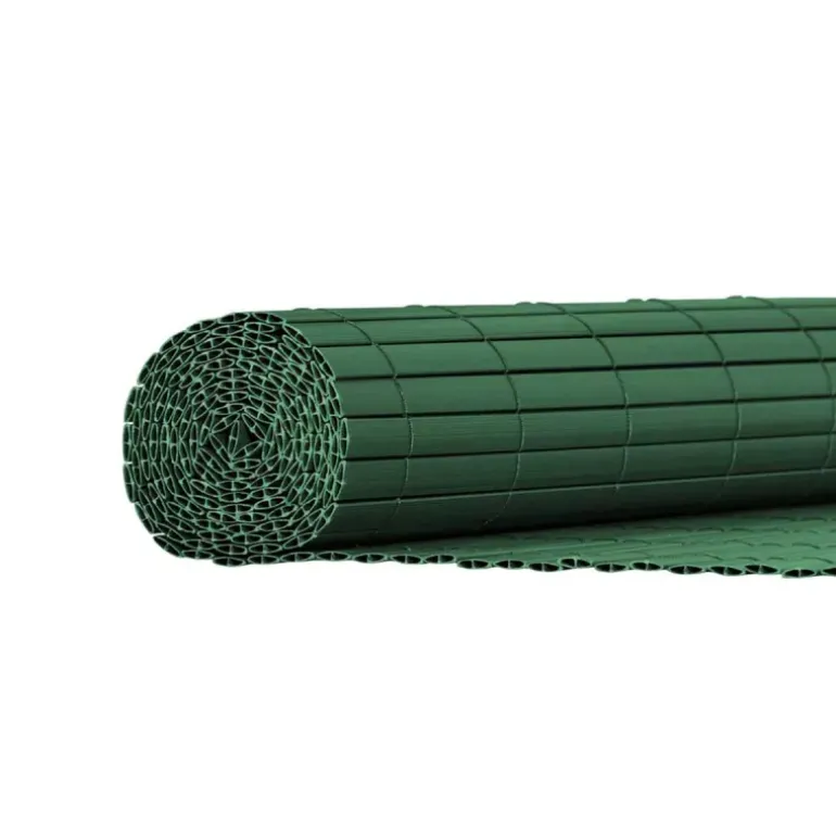 Canisse PVC occultant double face 1x5m vert - Kit complet avec fixation