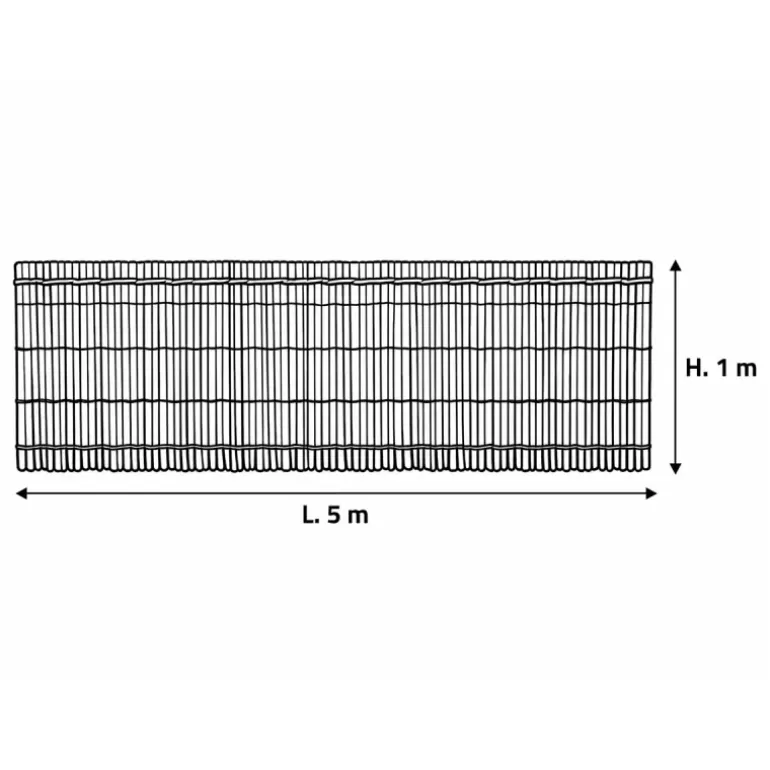 Canisse PVC occultant double face 1x5m vert - Kit complet avec fixation