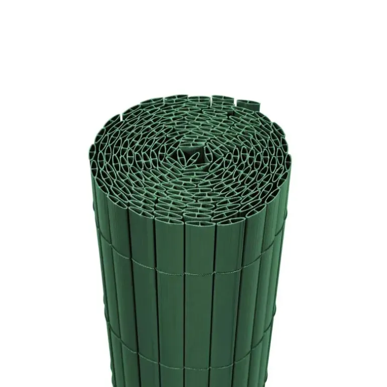 Canisse PVC occultant double face 1,5x3m vert - Kit complet avec fixation