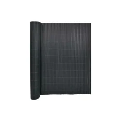 Canisse PVC occultant double face 1,5x5m gris - Kit complet avec fixation