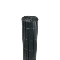 Canisse PVC occultant double face 1,5x5m gris - Kit complet avec fixation