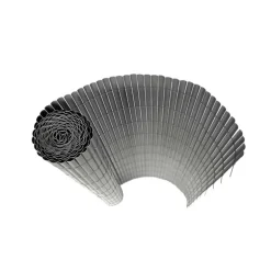 Canisse PVC occultant simple face 1x3m gris - Kit de fixation inclus