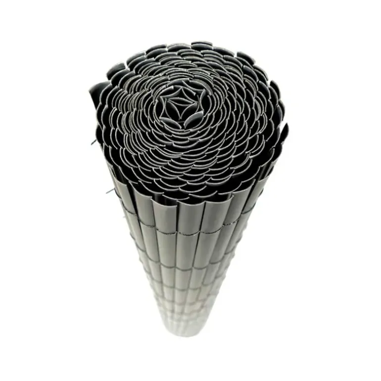 Canisse PVC occultant simple face 1x3m gris - Kit de fixation inclus