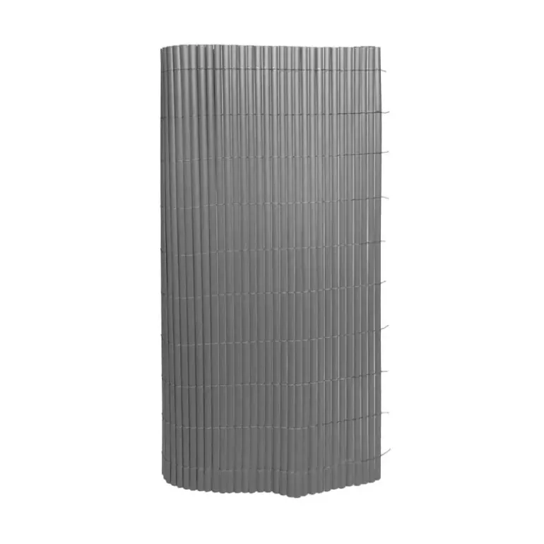 Canisse PVC occultant simple face 1x3m gris - Kit de fixation inclus