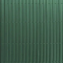Canisse PVC occultant simple face 1x5m vert - Kit fixation inclus