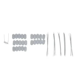 Canisse PVC occultant simple face 1,5x3m gris - Kit de fixation inclus