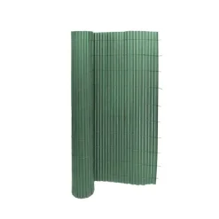 Canisse PVC occultant simple face 1,5x5m vert - Kit de fixation inclus